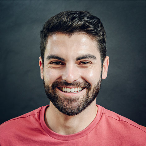 Portrait of a man in a red shirt