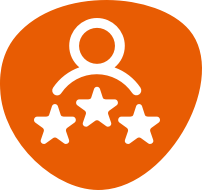 Person and three stars icon